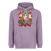 Lavender Merry Christmas unicorns Heavyweight Hoodie - NancyCooperArtShop
