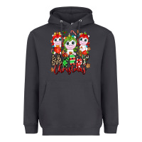 Smoke Merry Christmas unicorns Heavyweight Hoodie - NancyCooperArtShop