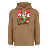 Toasted Coconut Merry Christmas unicorns Heavyweight Hoodie - NancyCooperArtShop