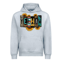 Heather Grey yeehaw license plate letters Urban Hoodie - Jasminsmagicworld