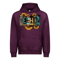 Mauve Wine yeehaw license plate letters Urban Hoodie - Jasminsmagicworld