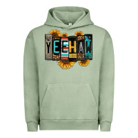 Pigment Oil Green yeehaw license plate letters Urban Hoodie - Jasminsmagicworld