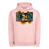 Pigment Salmon yeehaw license plate letters Urban Hoodie - Jasminsmagicworld
