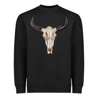 Black western bull skull tbw Heavyweight Sweatshirt - texasbilliewilder