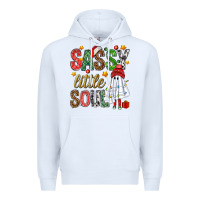 White Sassy litte soul Premium Hoodie - NancyCooperArtShop