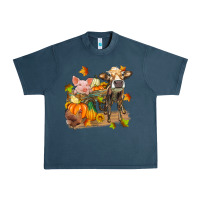 Midnight Navy fall farm animals Urban Heavy Tee - Zillion Design Studio