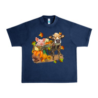 Navy fall farm animals Urban Heavy Tee - Zillion Design Studio