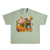 Oil Green fall farm animals Urban Heavy Tee - Zillion Design Studio