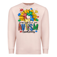 Pale Pink accept understand love awareness Premium Sweatshirt - MaliasSmallBusiness