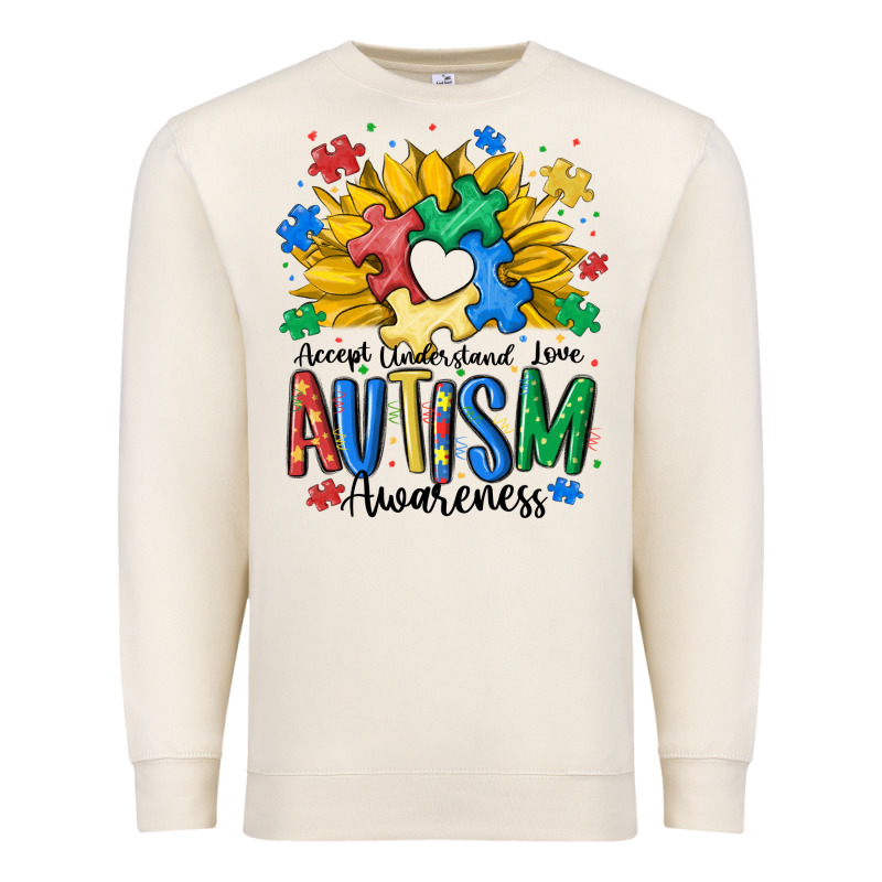 Accept Understand Love Awareness Premium Sweatshirt by MaliasSmallBusiness | Teevron