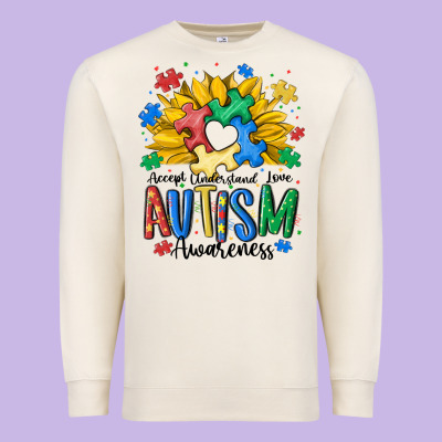 Accept Understand Love Awareness Premium Sweatshirt Designed By Maliassmallbusiness