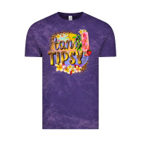 Cloud Purple tan tipsy summer Vintage Tee - texasbilliewilder