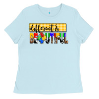 Baby Blue different is beautiful Ladies Tee - AdoDesignShop