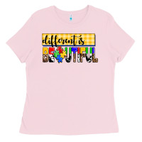 Bubblegum Pink different is beautiful Ladies Tee - AdoDesignShop