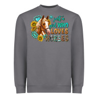 Storm western just a girl who loves horses Heavyweight Sweatshirt - texasbilliewilder