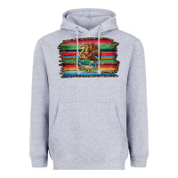 Heather Grey serape leopard mexican flag Heavyweight Hoodie - Jasminsmagicworld