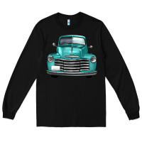 Black western truck front view Long Sleeve Tee - FaDigitalArtStudio