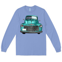 Colony Blue western truck front view Long Sleeve Tee - FaDigitalArtStudio