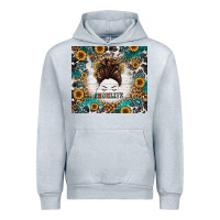 Heather Grey mom life messy bun western Urban Hoodie - Jasminsmagicworld