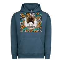 Pigment Midnight Navy mom life messy bun western Urban Hoodie - Jasminsmagicworld