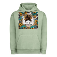 Pigment Oil Green mom life messy bun western Urban Hoodie - Jasminsmagicworld