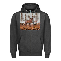 Charcoal Heather reinder Zipper Hoodie - JahusDesignShop
