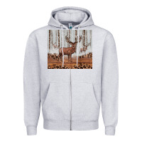 Heather Grey reinder Zipper Hoodie - JahusDesignShop