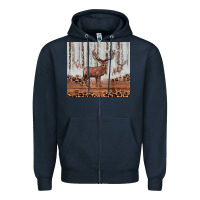 Navy reinder Zipper Hoodie - JahusDesignShop