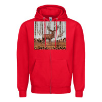 Red reinder Zipper Hoodie - JahusDesignShop