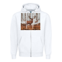 White reinder Zipper Hoodie - JahusDesignShop