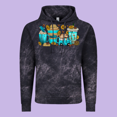 Truck Coffee Cups Vintage Hoodie Designed By Texasbilliewilder