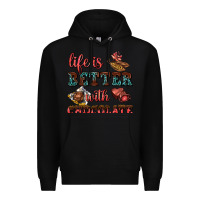 Black life is better with chocolate Premium Hoodie - AdoDesignShop