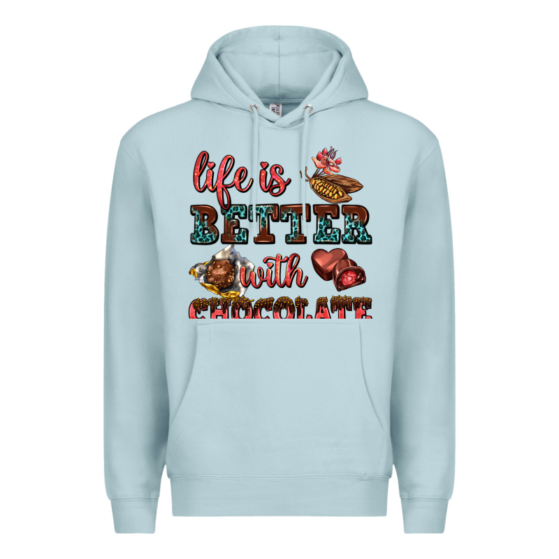 Life Is Better With Chocolate Premium Hoodie by AdoDesignShop | Teevron