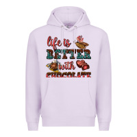 Lilac life is better with chocolate Premium Hoodie - AdoDesignShop