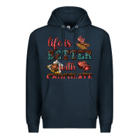 Navy life is better with chocolate Premium Hoodie - AdoDesignShop