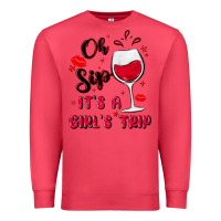 Cardinal oh sip it's a girl's trip Premium Sweatshirt - MaliasSmallBusiness