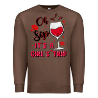 Chestnut oh sip it's a girl's trip Premium Sweatshirt - MaliasSmallBusiness