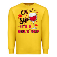 Oh Sip It's A Girl's Trip Premium Sweatshirt | Teevron