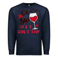 Navy oh sip it's a girl's trip Premium Sweatshirt - MaliasSmallBusiness