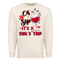 Sandshell oh sip it's a girl's trip Premium Sweatshirt - MaliasSmallBusiness
