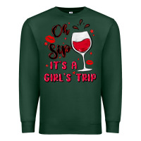 Sports Green oh sip it's a girl's trip Premium Sweatshirt - MaliasSmallBusiness