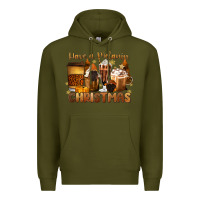 Army Green have a melanin christmas coffee cups Premium Hoodie - MaliasSmallBusiness