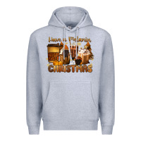 Heather Grey have a melanin christmas coffee cups Premium Hoodie - MaliasSmallBusiness