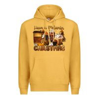 Mustard have a melanin christmas coffee cups Premium Hoodie - MaliasSmallBusiness