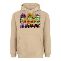 Mushroom Happy Hallothanksmas school bus Heavyweight Hoodie - NancyCooperArtShop