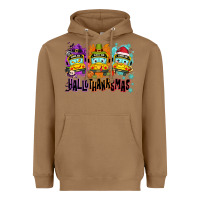 Toasted Coconut Happy Hallothanksmas school bus Heavyweight Hoodie - NancyCooperArtShop