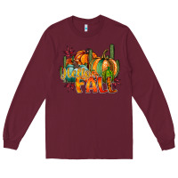 Burgundy hallo fall Long Sleeve Tee - RacoonDesign