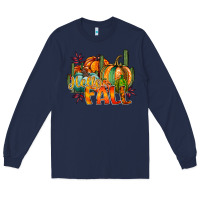 Navy hallo fall Long Sleeve Tee - RacoonDesign