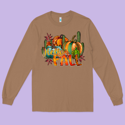 Hallo Fall Long Sleeve Tee Designed By Racoondesign