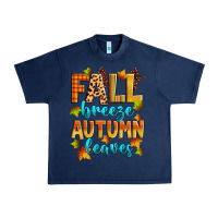 Navy fall breeze autumn leaves Urban Heavy Tee - Zillion Design Studio